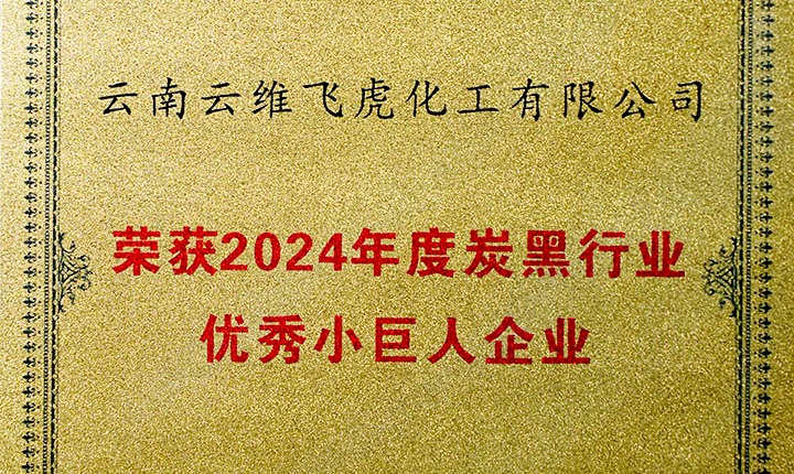 荣誉加冕，未来可期！云维飞虎公司荣膺“中国炭黑行业优秀小巨人”